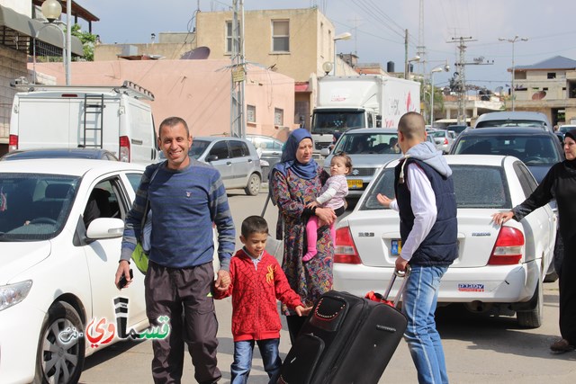  كفرقاسم : 3 حافلات من معتمري عطلة الربيع الفوج الثاني   يغادرون البلدة باتجاه الديار الحجازية والمئات في وداعهم 